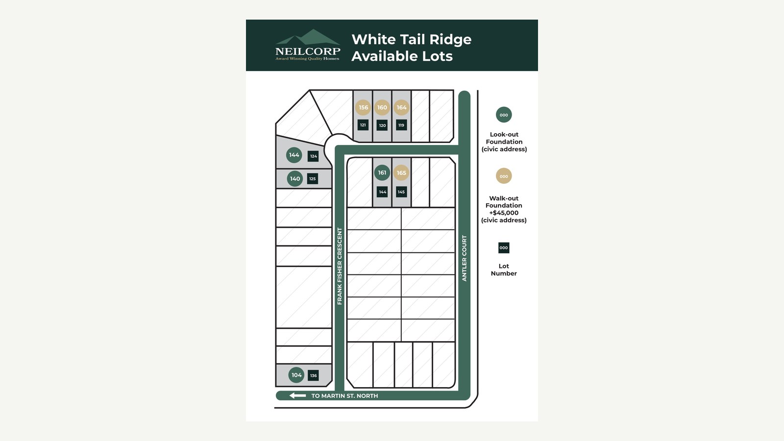Site plan for White Tail Ridge by Neilcorp in Almonte, Ontario