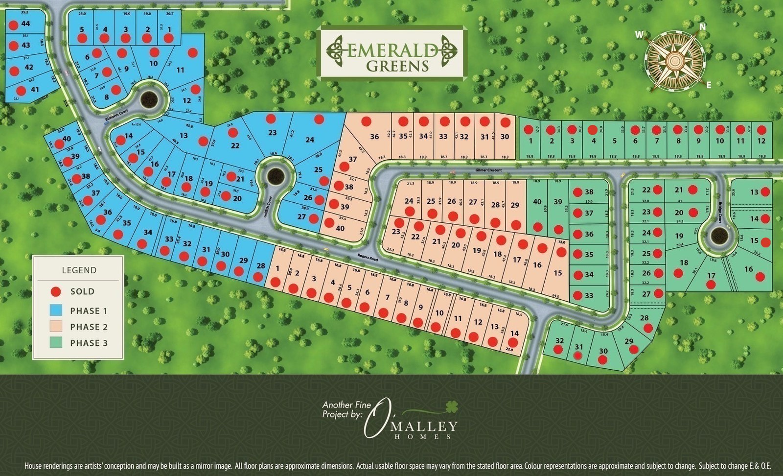 Site plan for Emerald Greens in Listowel, Ontario
