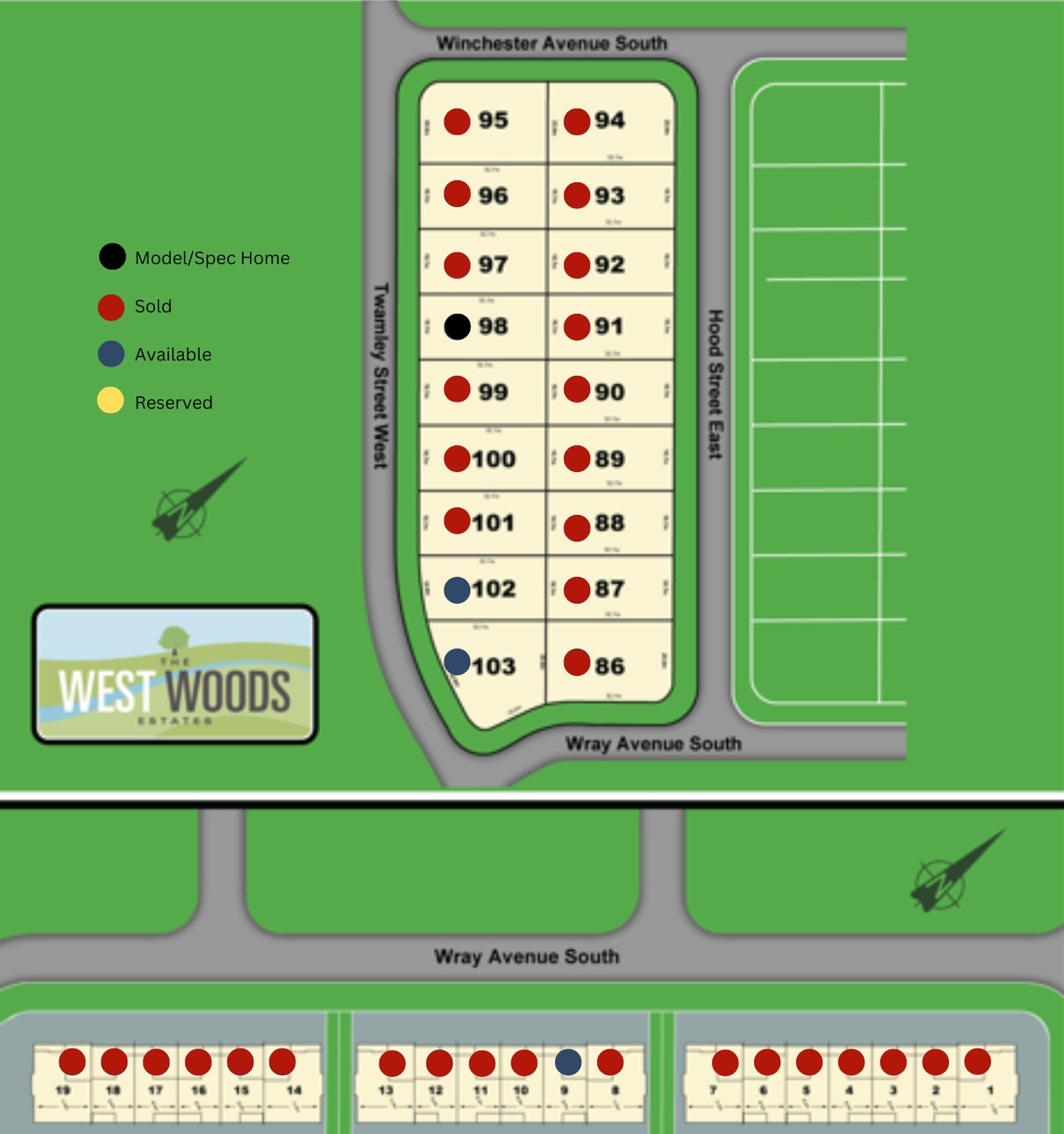 Site plan for West Woods Estates in Listowel, Ontario