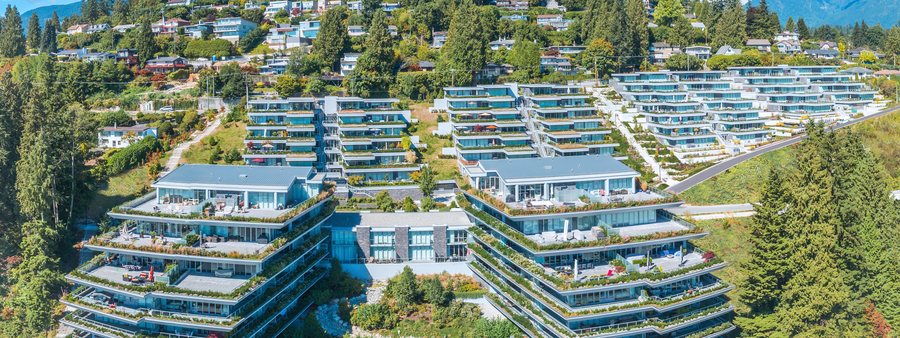 New homes at Evelyn development by Onni Group in West Vancouver, BC
