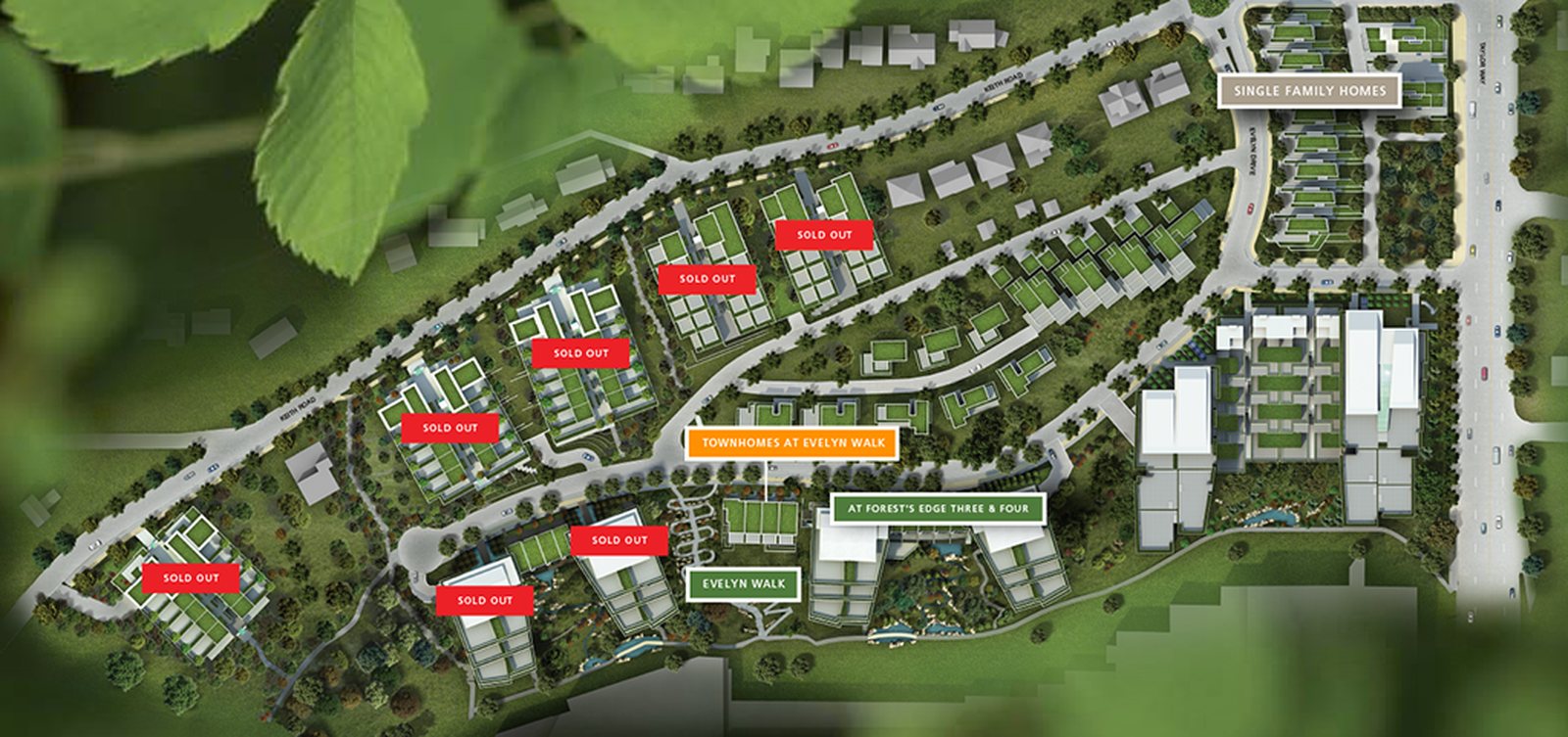 Site plan for Evelyn in West Vancouver, BC