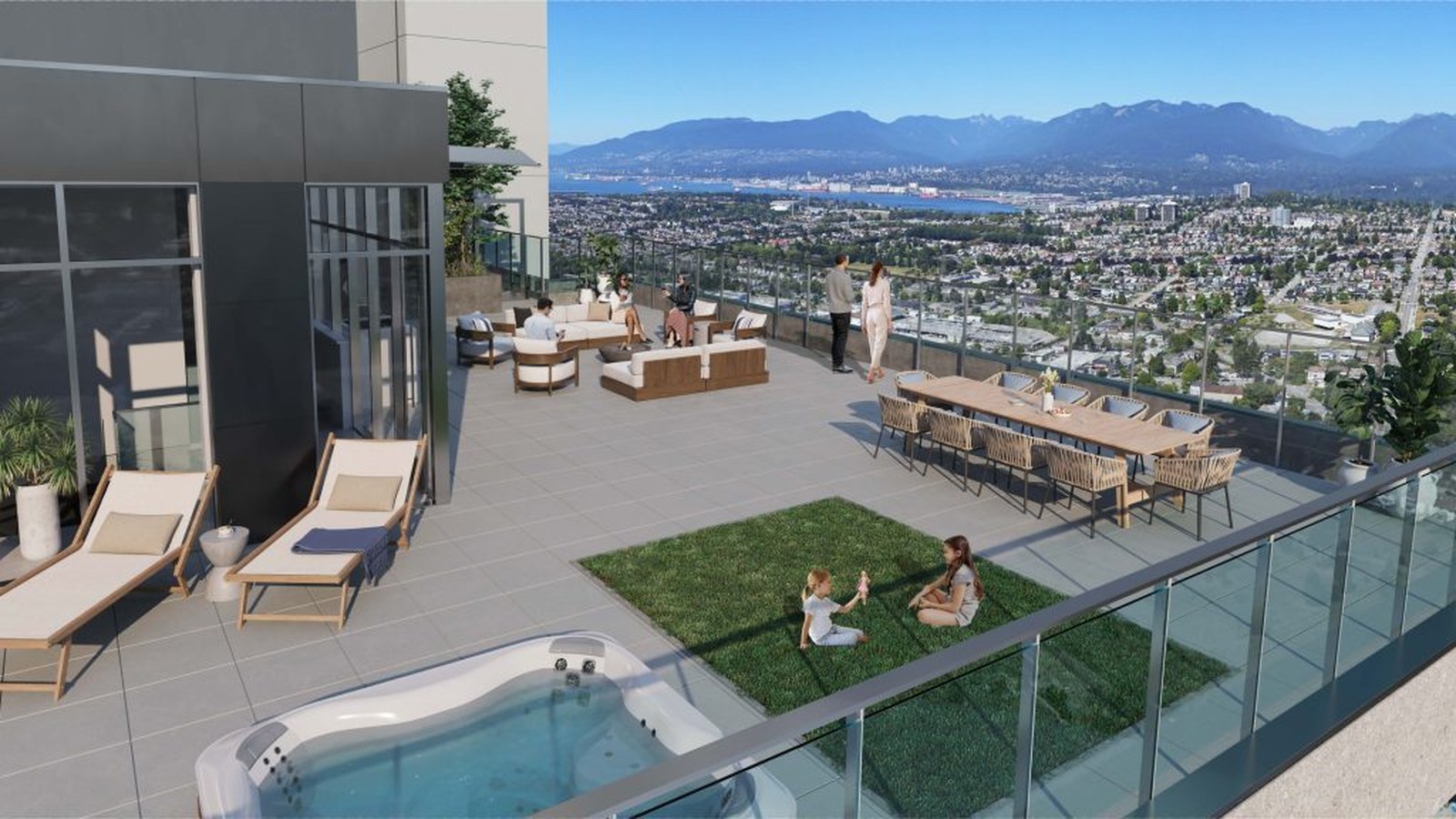Gilmore Place rooftop amenity view