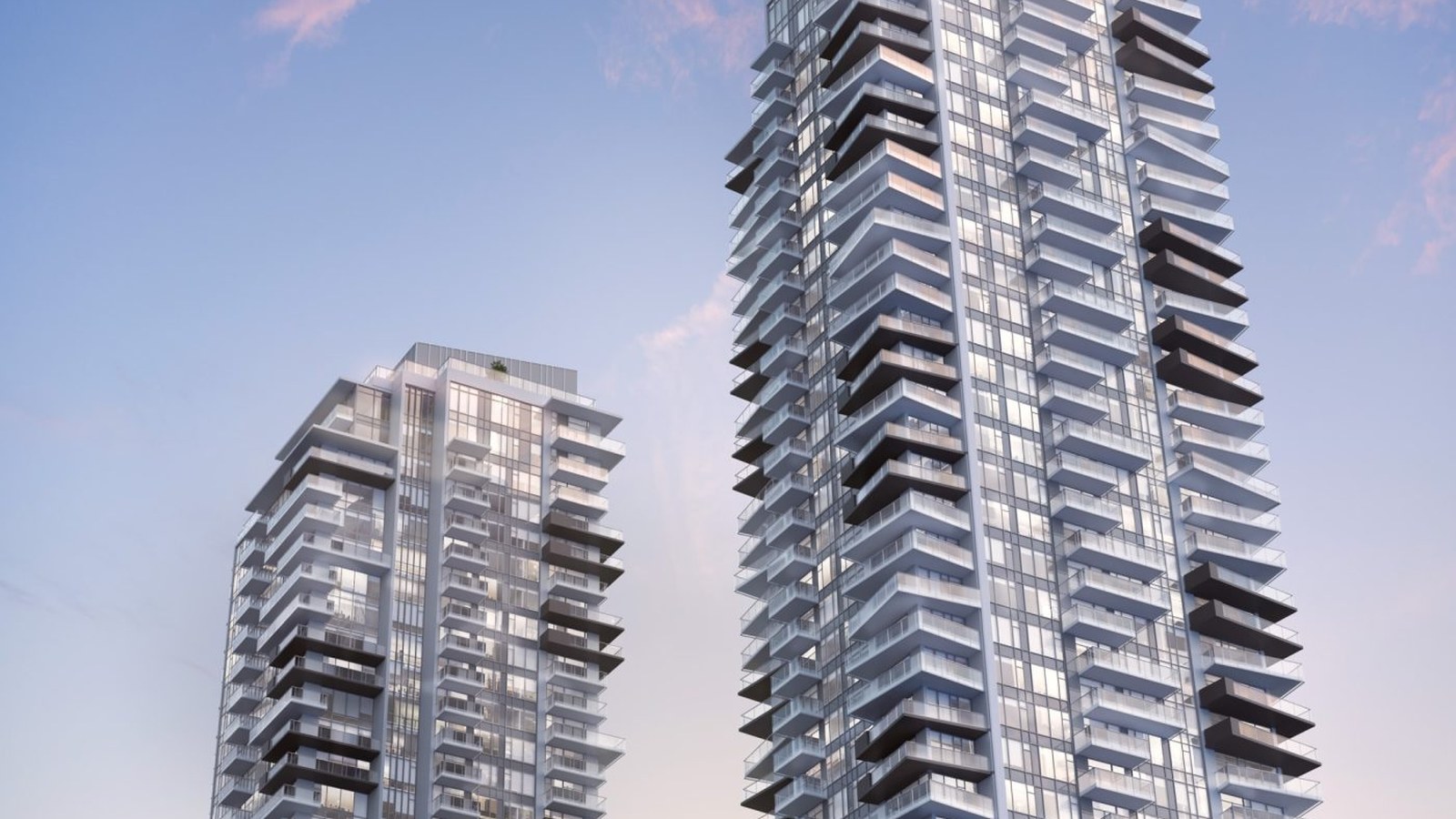 Pine and Glen tower balconies