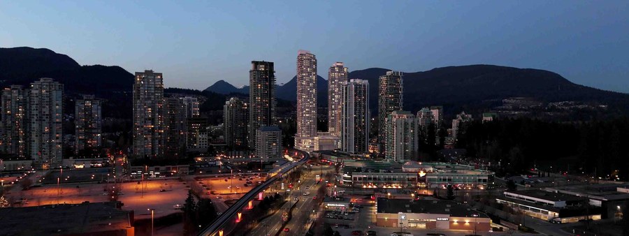 New homes at Pine & Glen development by Onni Group in Coquitlam, British Columbia
