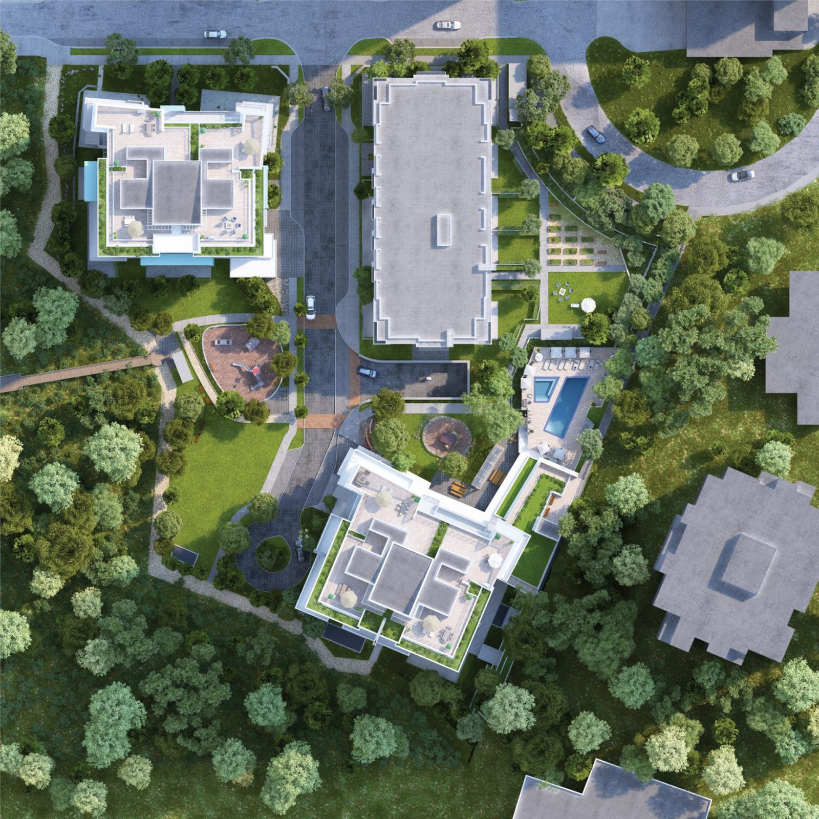 Site plan for The Grande at Suter Brook Village in Port Moody, British Columbia