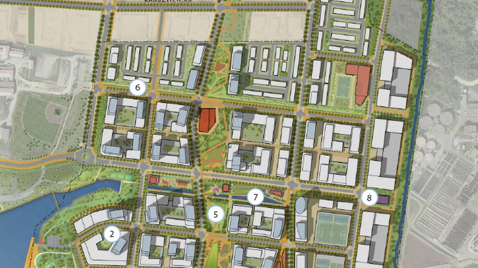 Lakeview Village district map