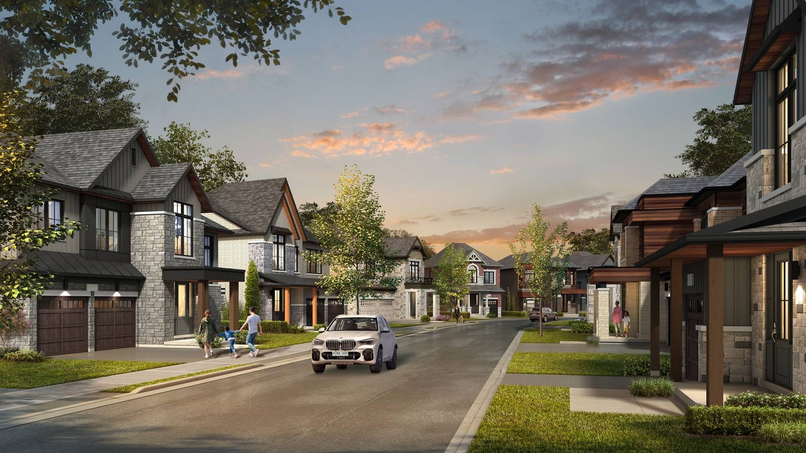 Seatonville detached home streetscape rendering