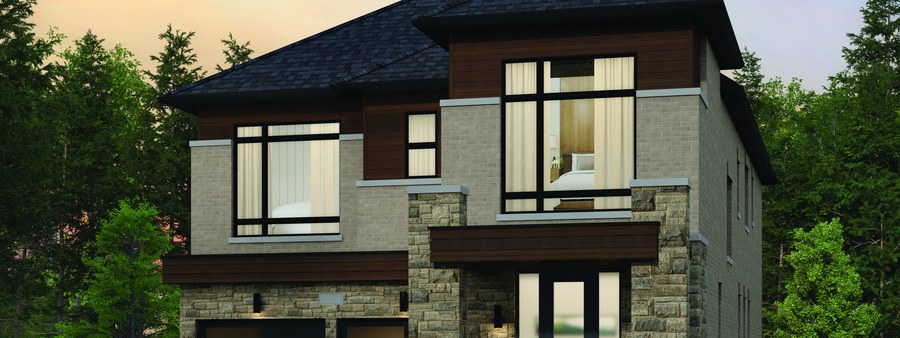 New homes at SouthCal development by Opus Homes in Caledon, Ontario