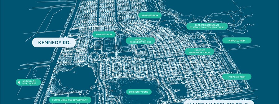 New homes at Unionglen development by Opus Homes in Unionville, Ontario