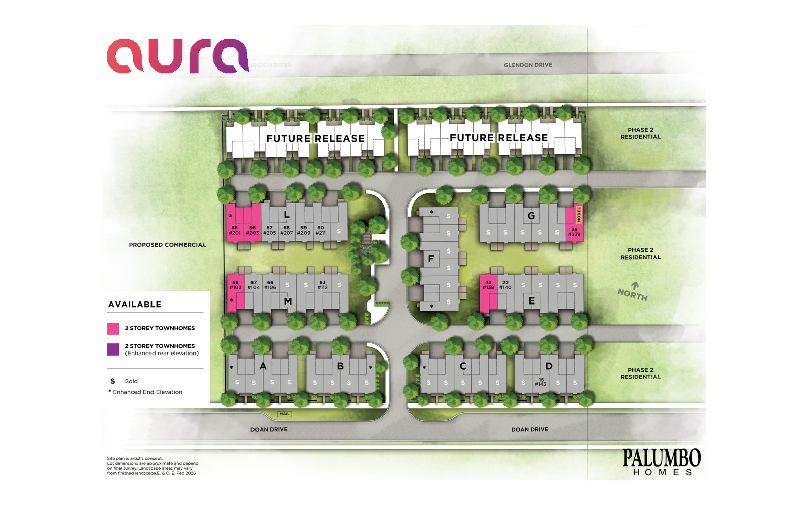 Site plan for Aura in Kilworth, Ontario