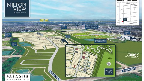 Aerial map view for Milton View