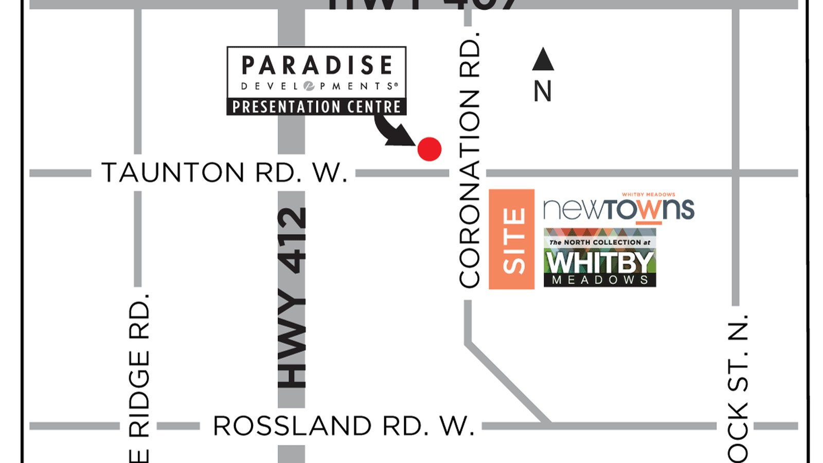 New Towns location key map