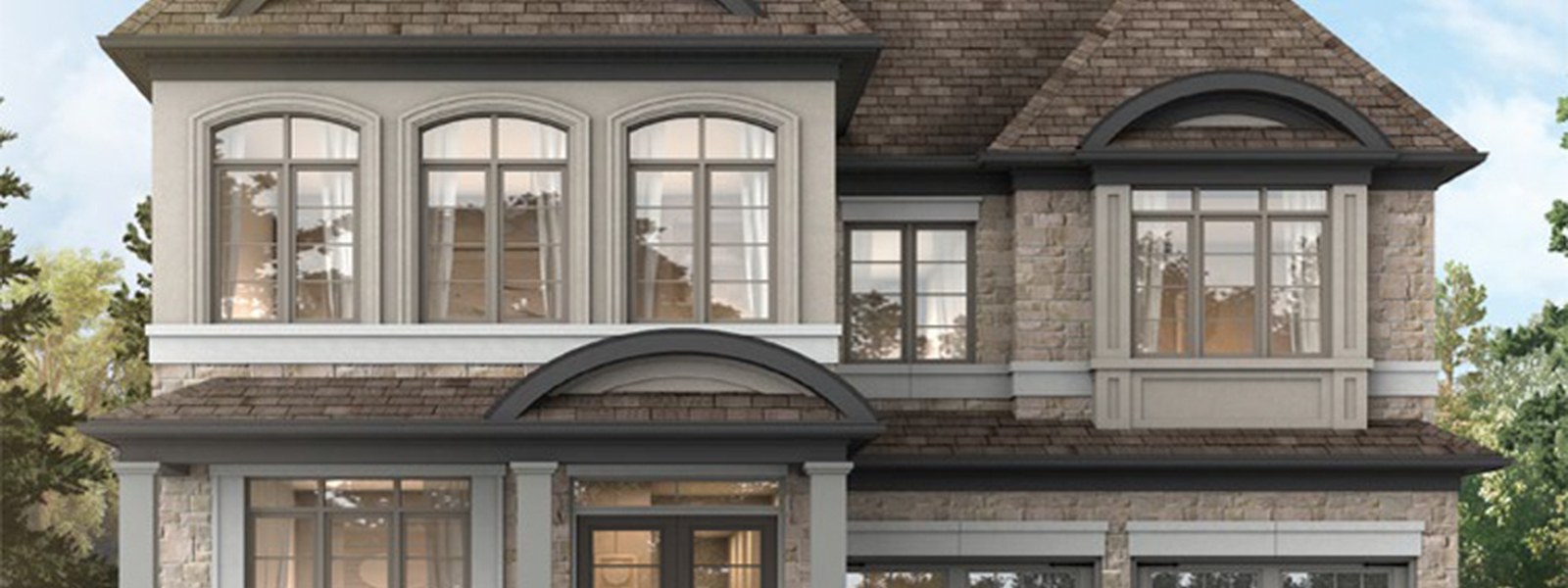 New homes at Parkside Heights development by Paradise Developments in Brampton, Ontario