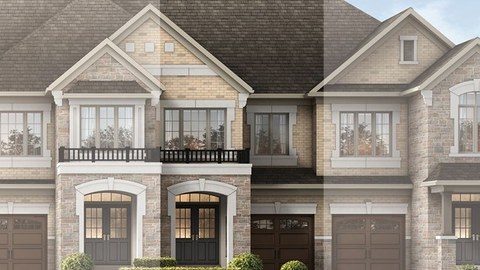 The Bordeaux townhome rendering at Parkside Heights