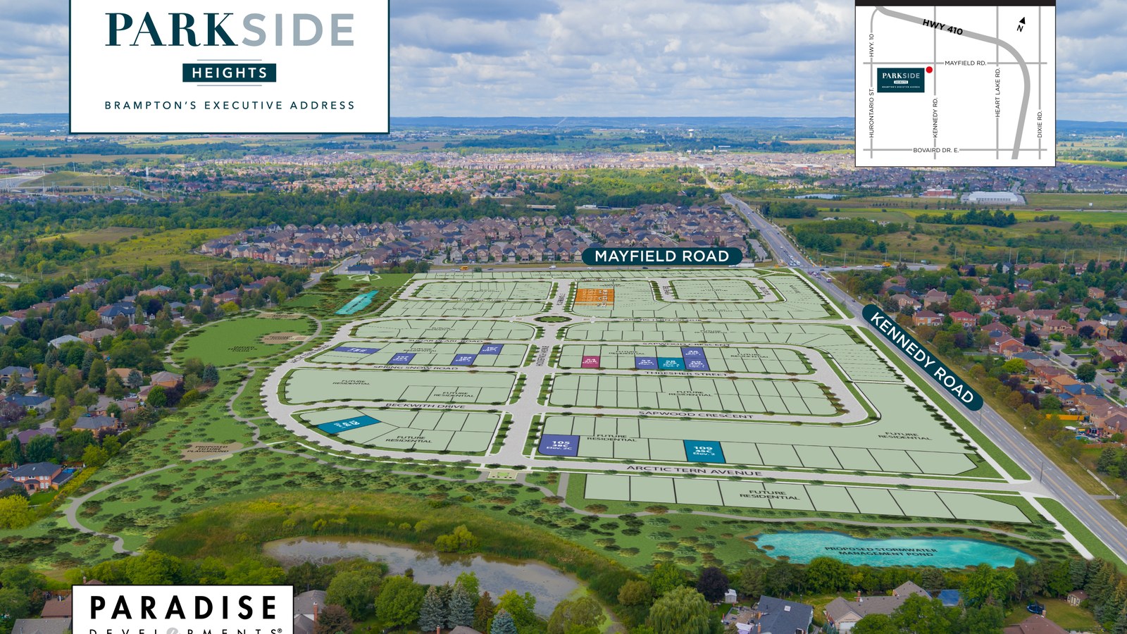 Aerial map view for Parkside Heights