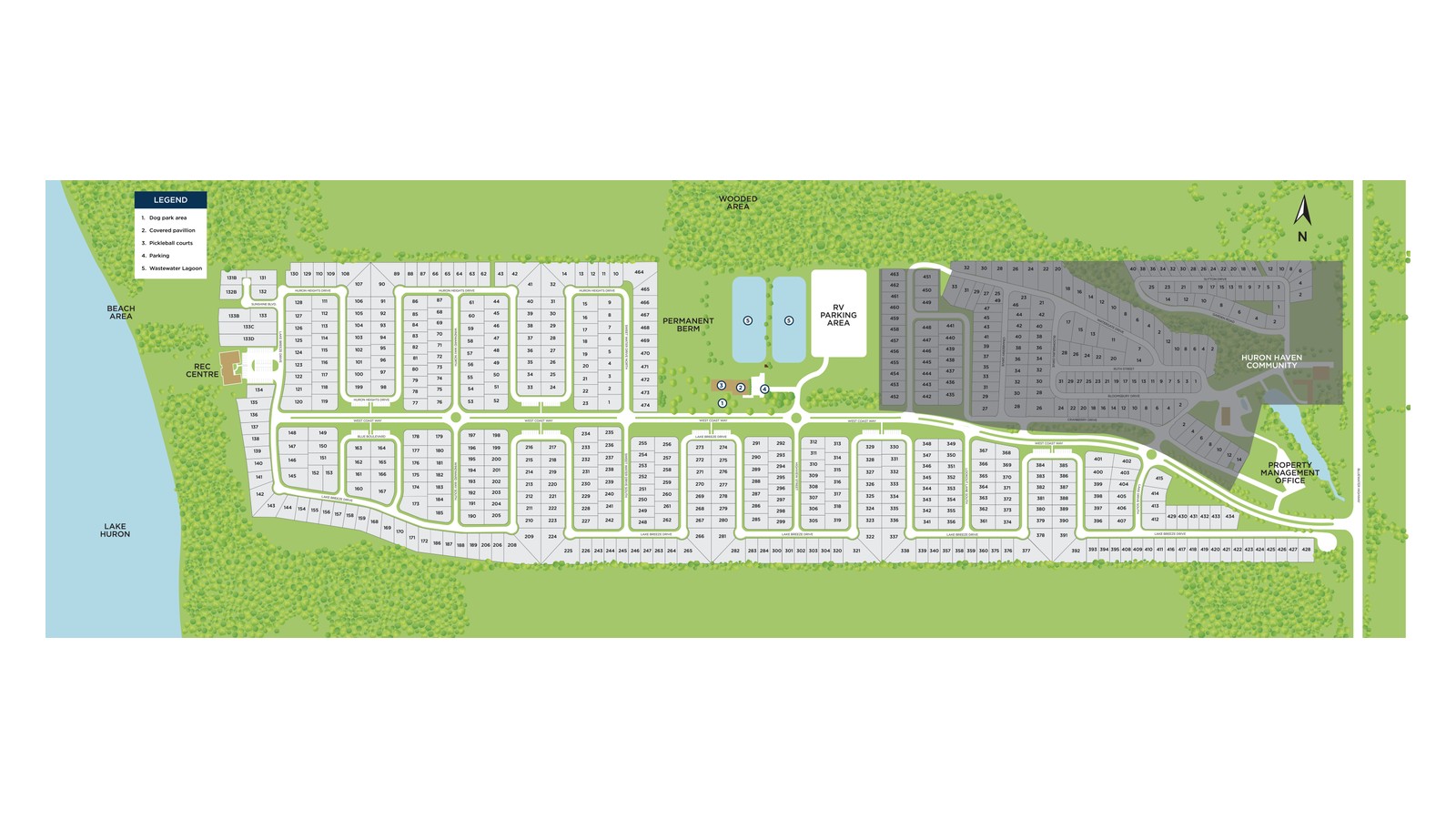 Site plan for The Bluffs at Huron in Goderich, Ontario