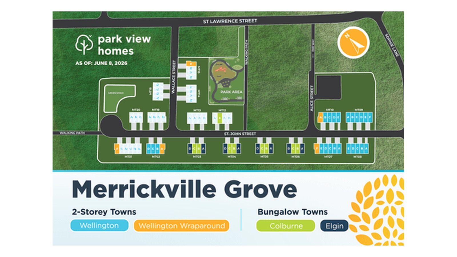 Site plan for Merrickville Grove in Merrickville, Ontario