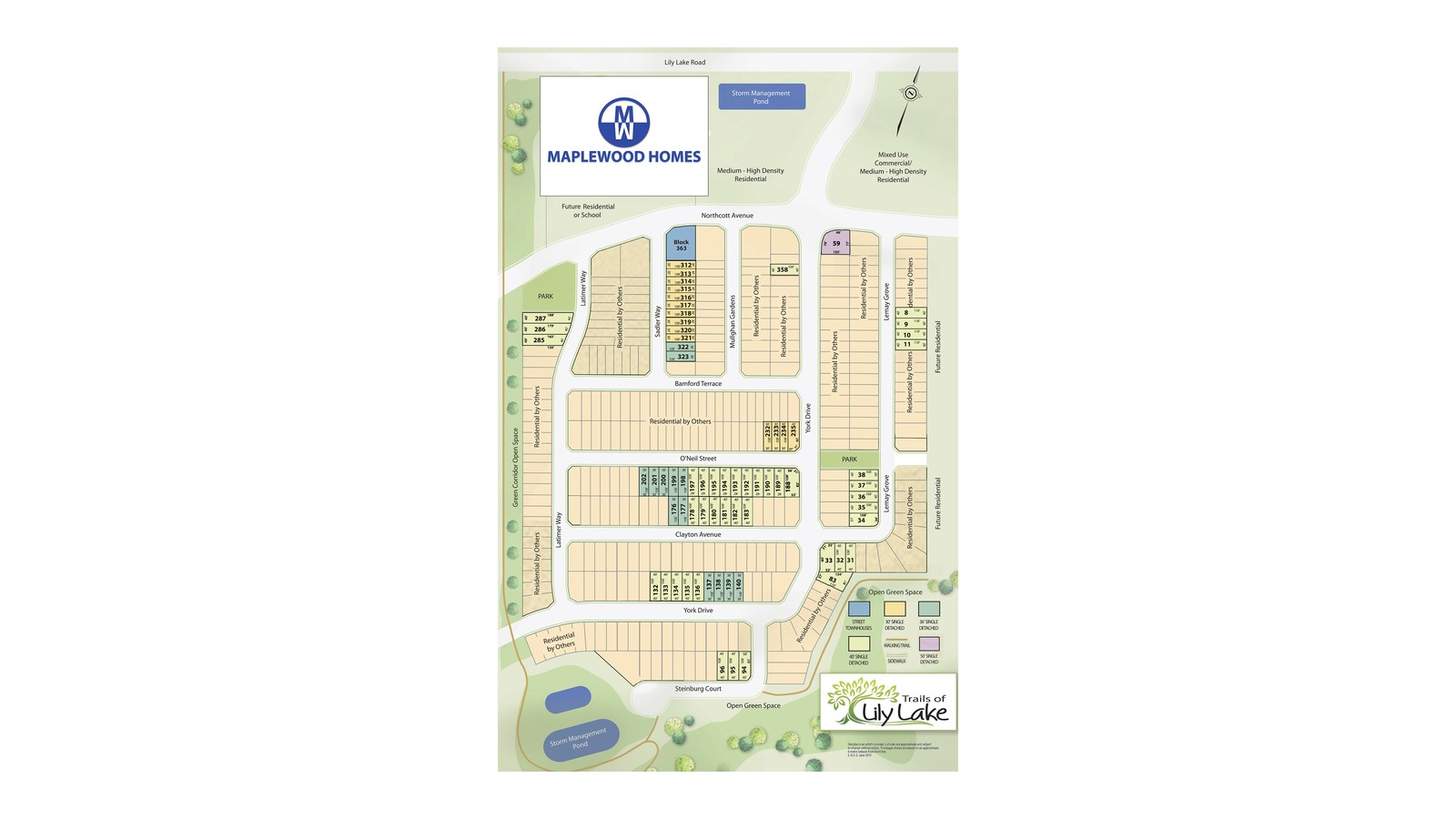 Site plan for Trails of Lily Lake in Peterborough, Ontario