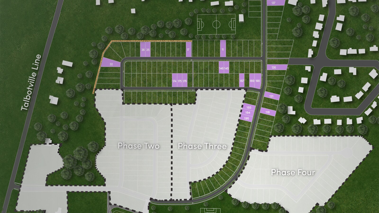 Site plan for Talbotville Meadows in Talbotville, Ontario