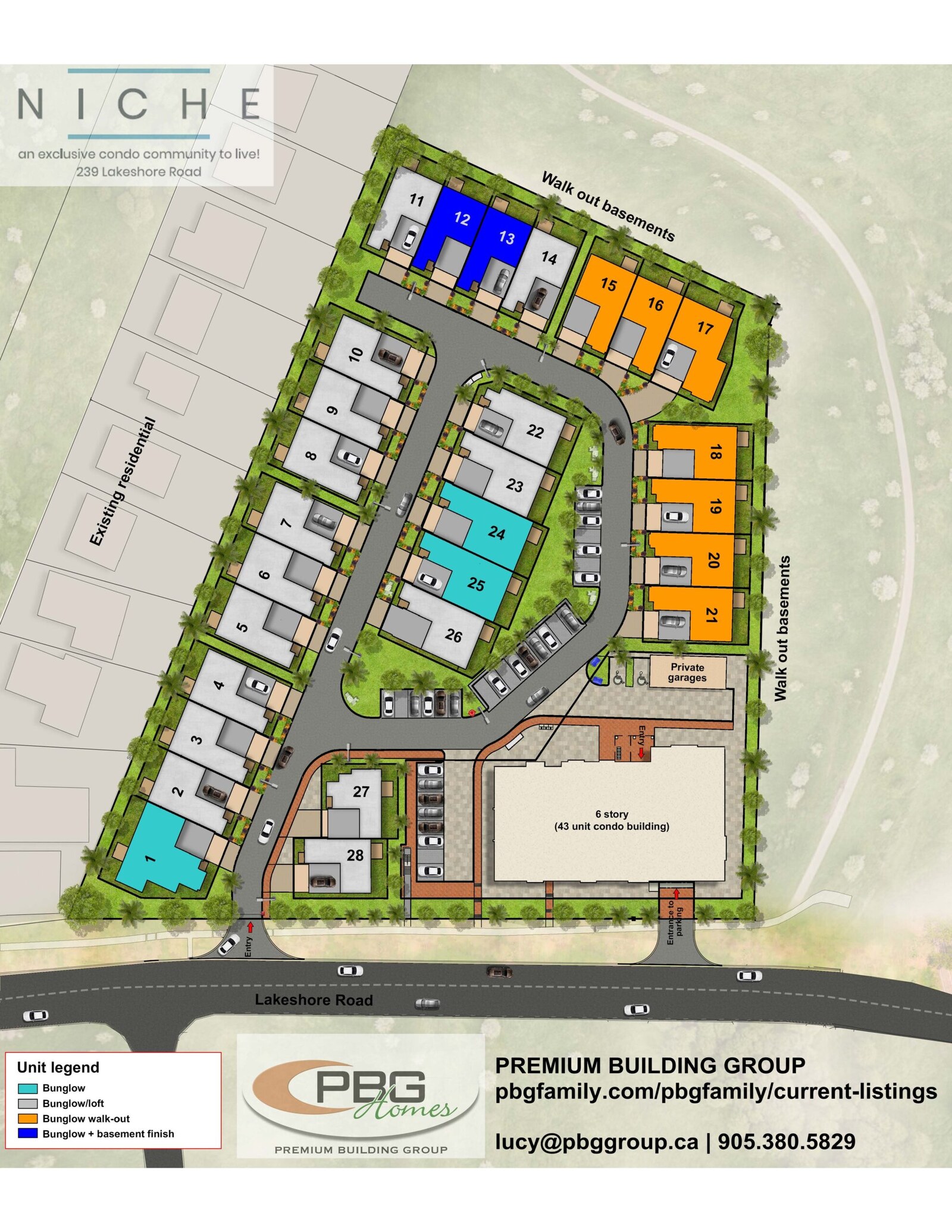 Site plan for Niche in St. Catharines, Ontario