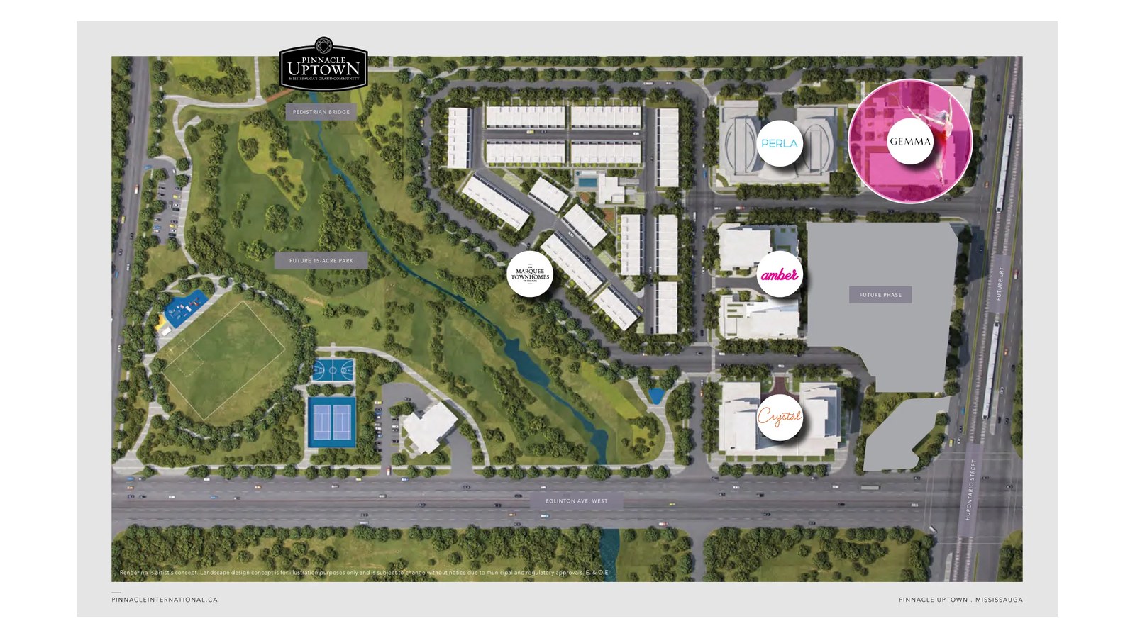 Site plan for Gemma in Mississauga, Ontario