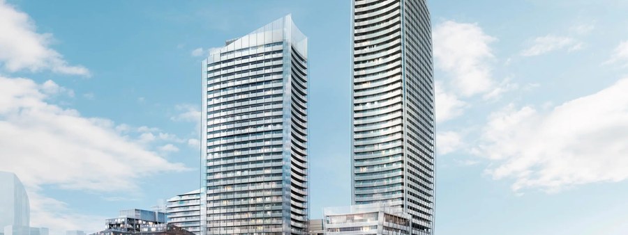 New homes at Pinnacle Lakeside development by Pinnacle International in Toronto, Ontario