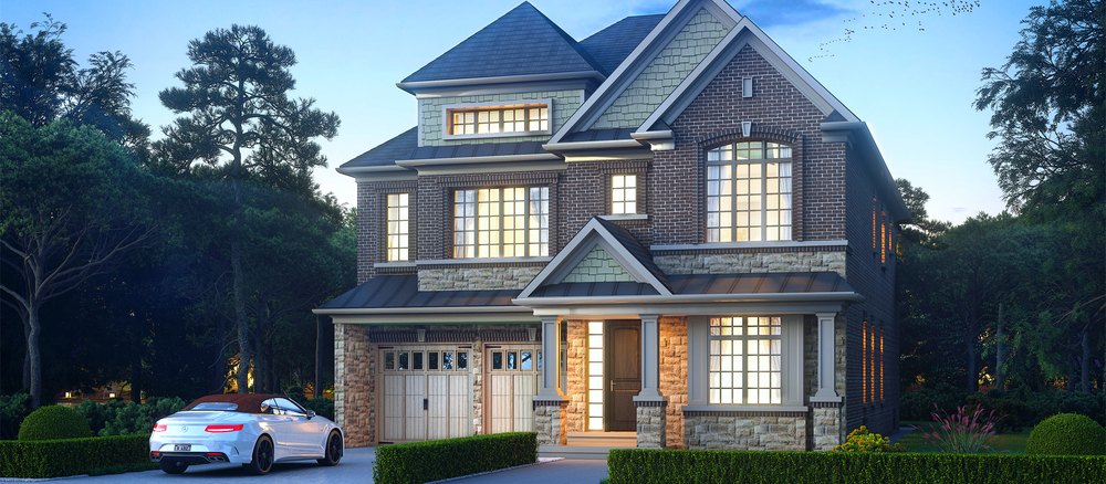 New homes at Joshua Creek Montage development by Primont Homes in Oakville, Ontario
