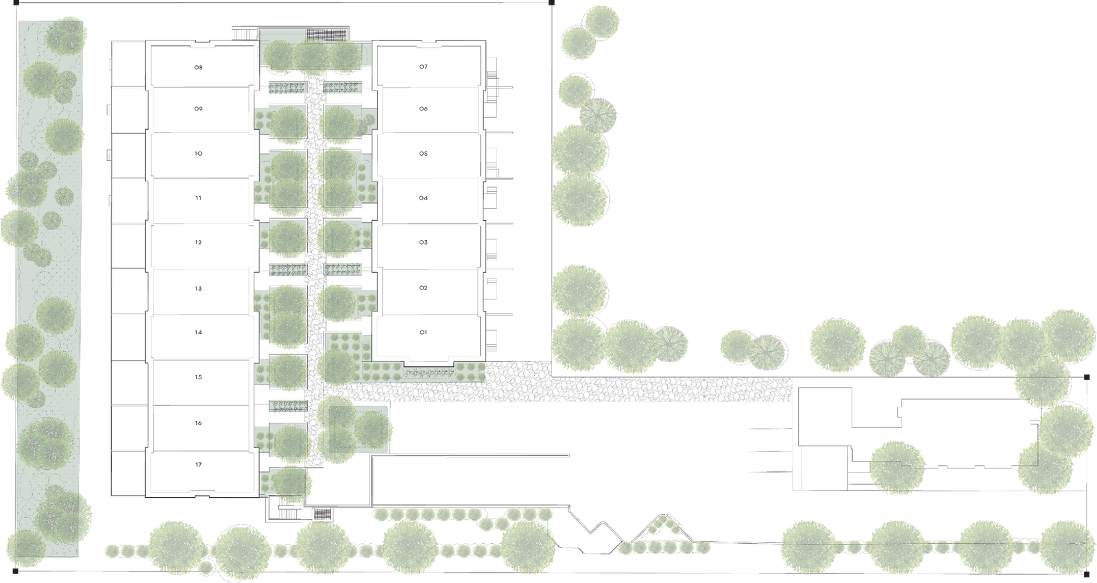 Site plan for The Lake House in Mississauga, Ontario