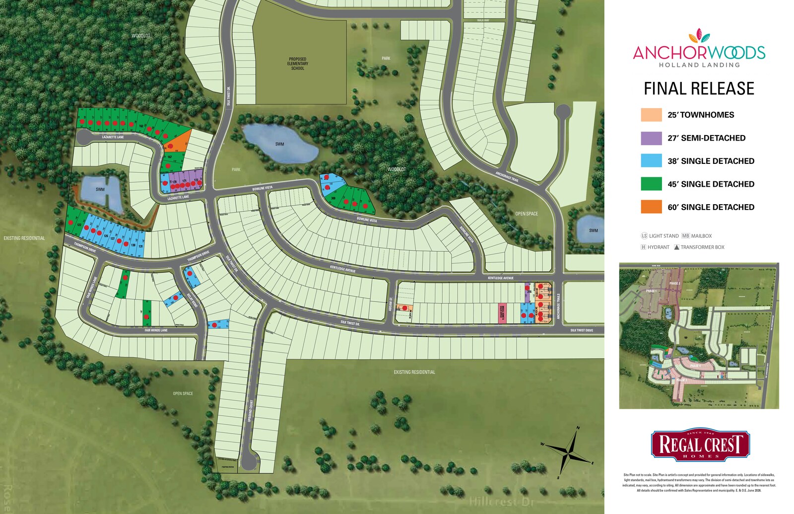 Site plan for Anchor Woods in Holland Landing, Ontario