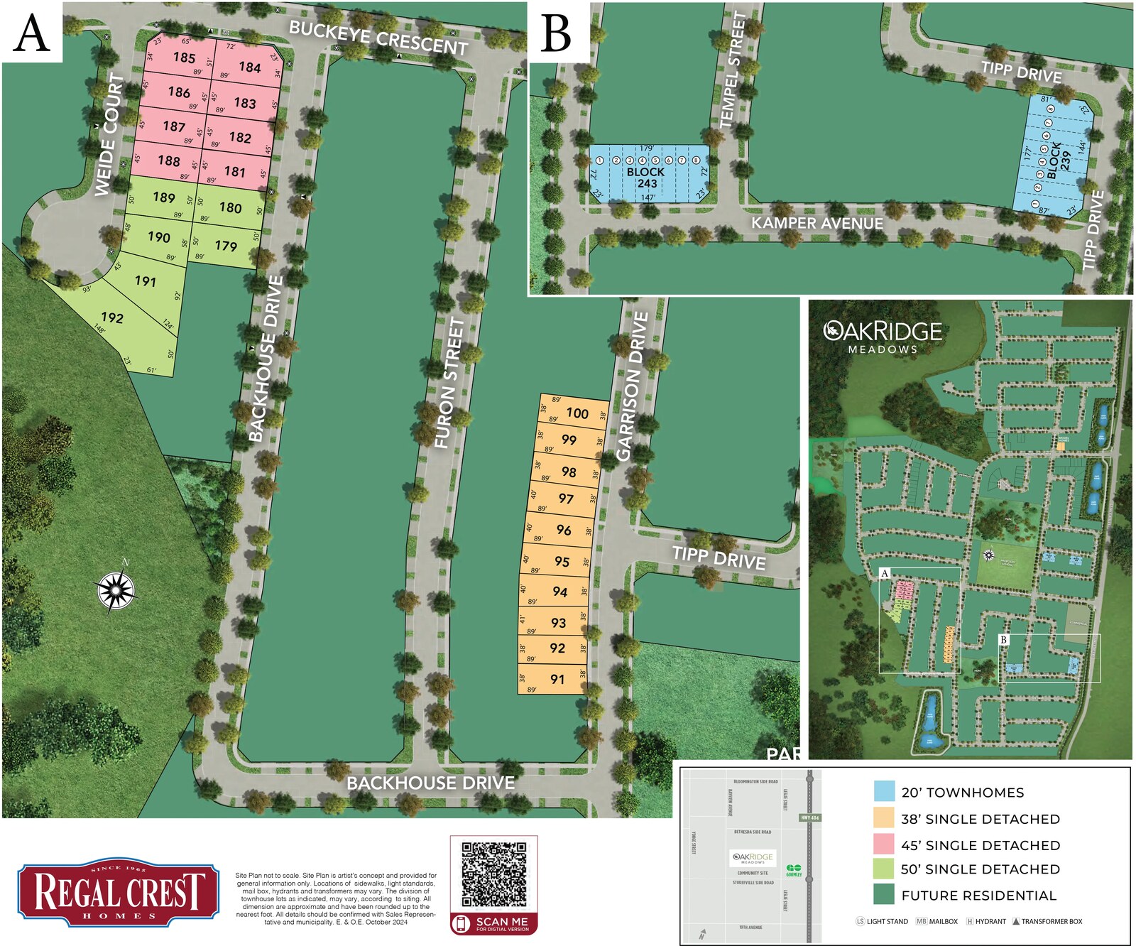 Site plan for The New OakRidge in Richmond Hill, Ontario