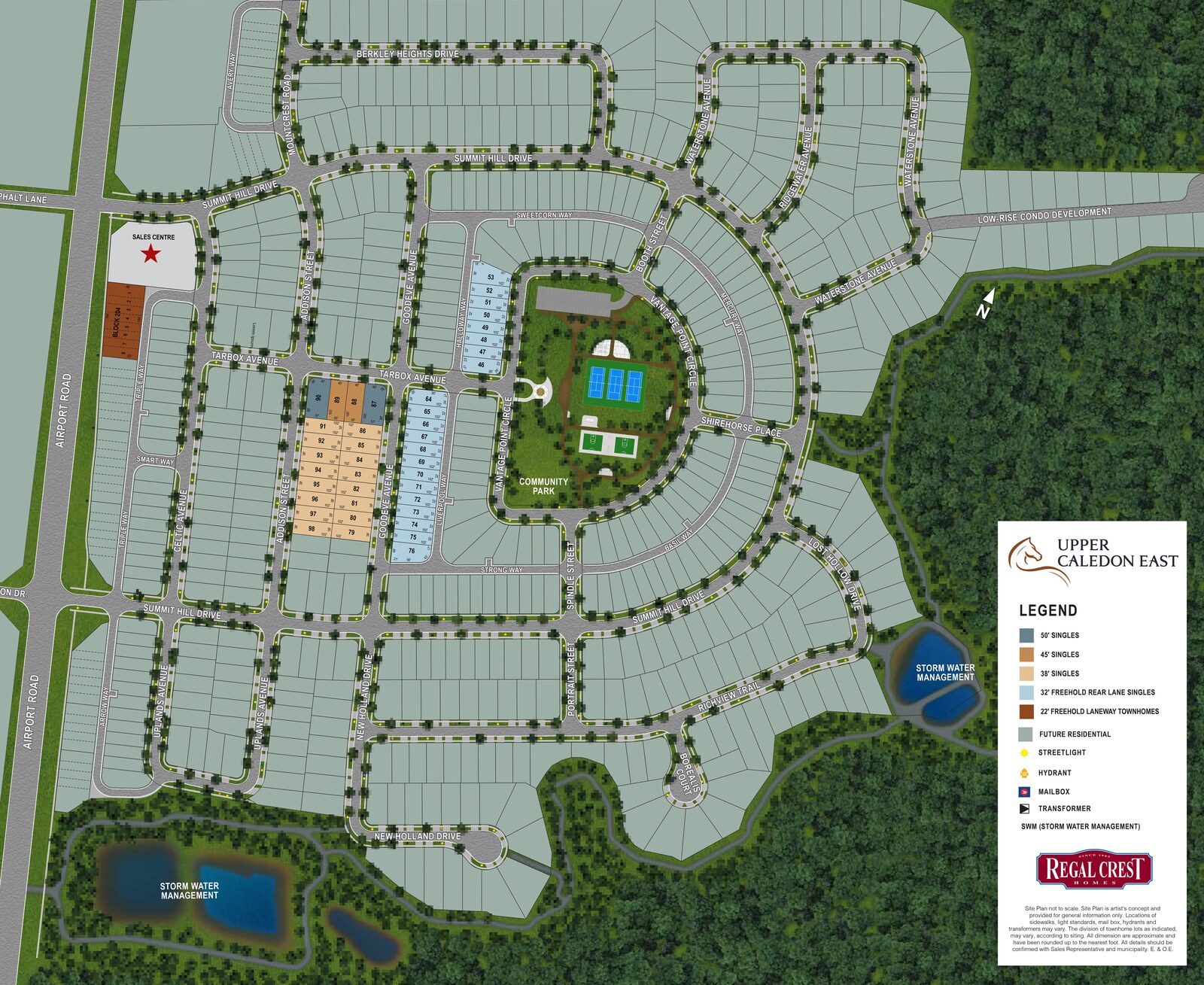 Site plan for Upper Caledon East in Caledon, Ontario