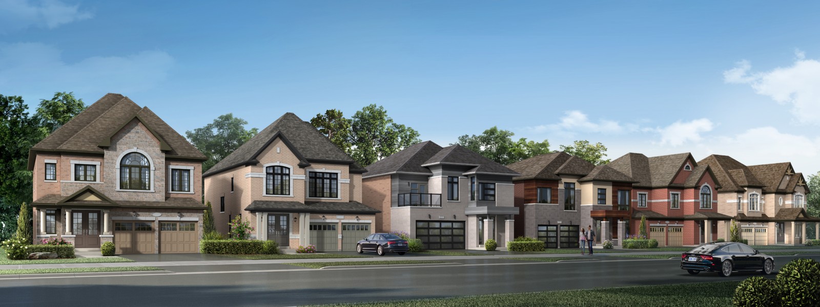 New homes at The Bright Side development by The Remington Group in Brampton, Ontario