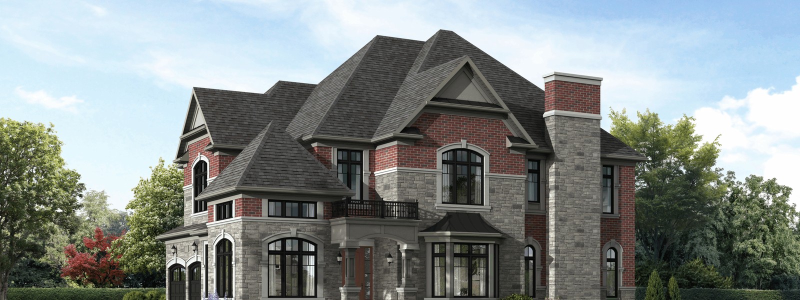 New homes at Triple Crown development by The Remington Group in King City, Ontario