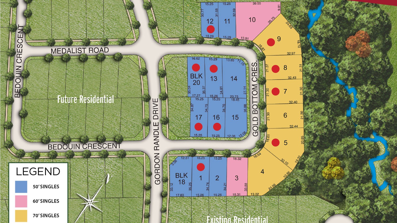 Site plan for Estates of West River Valley in Brampton, Ontario