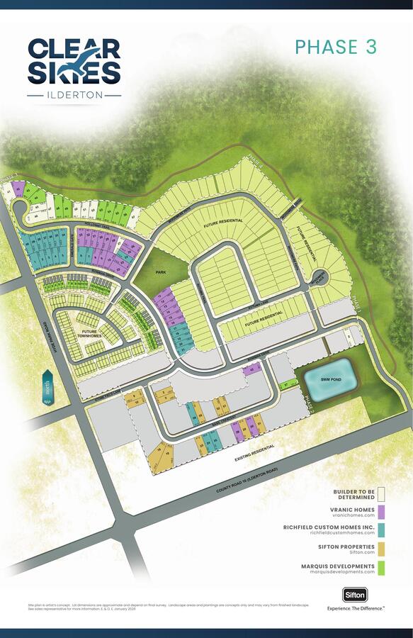 Site plan for Clear Skies in Ilderton, Ontario