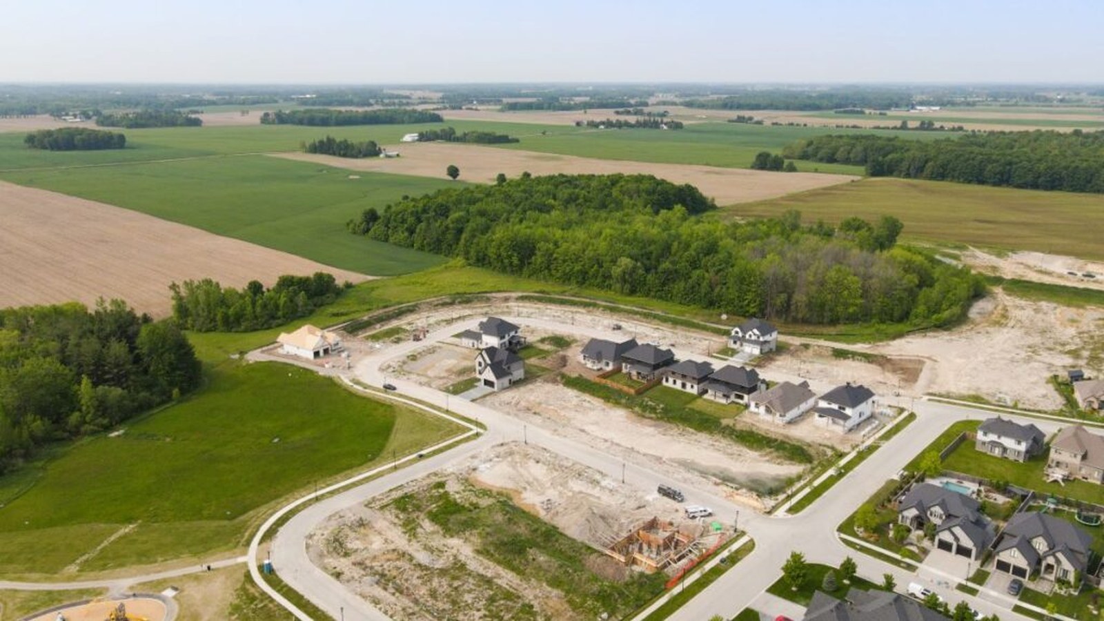 Aerial view of Timberwalk in Ilderton