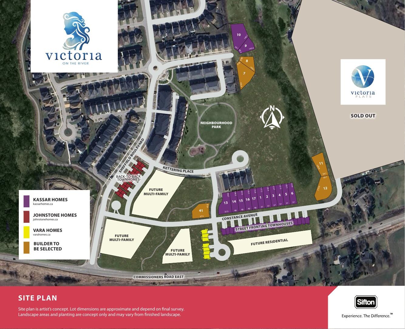 Site plan for Victoria on the River in London, Ontario