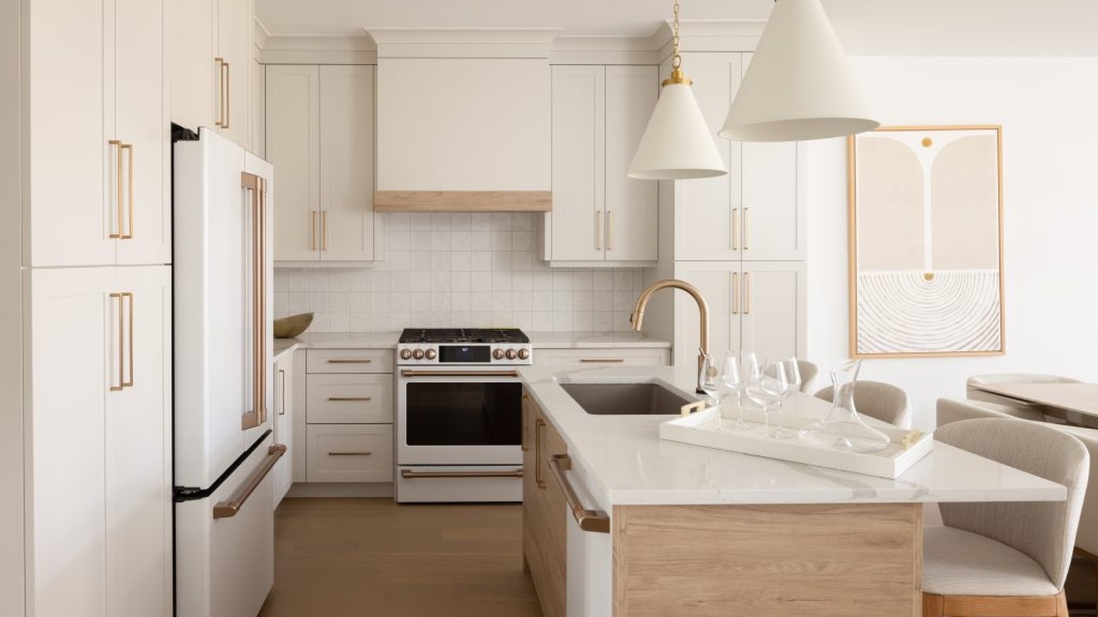Harbourtown Village model-home kitchen