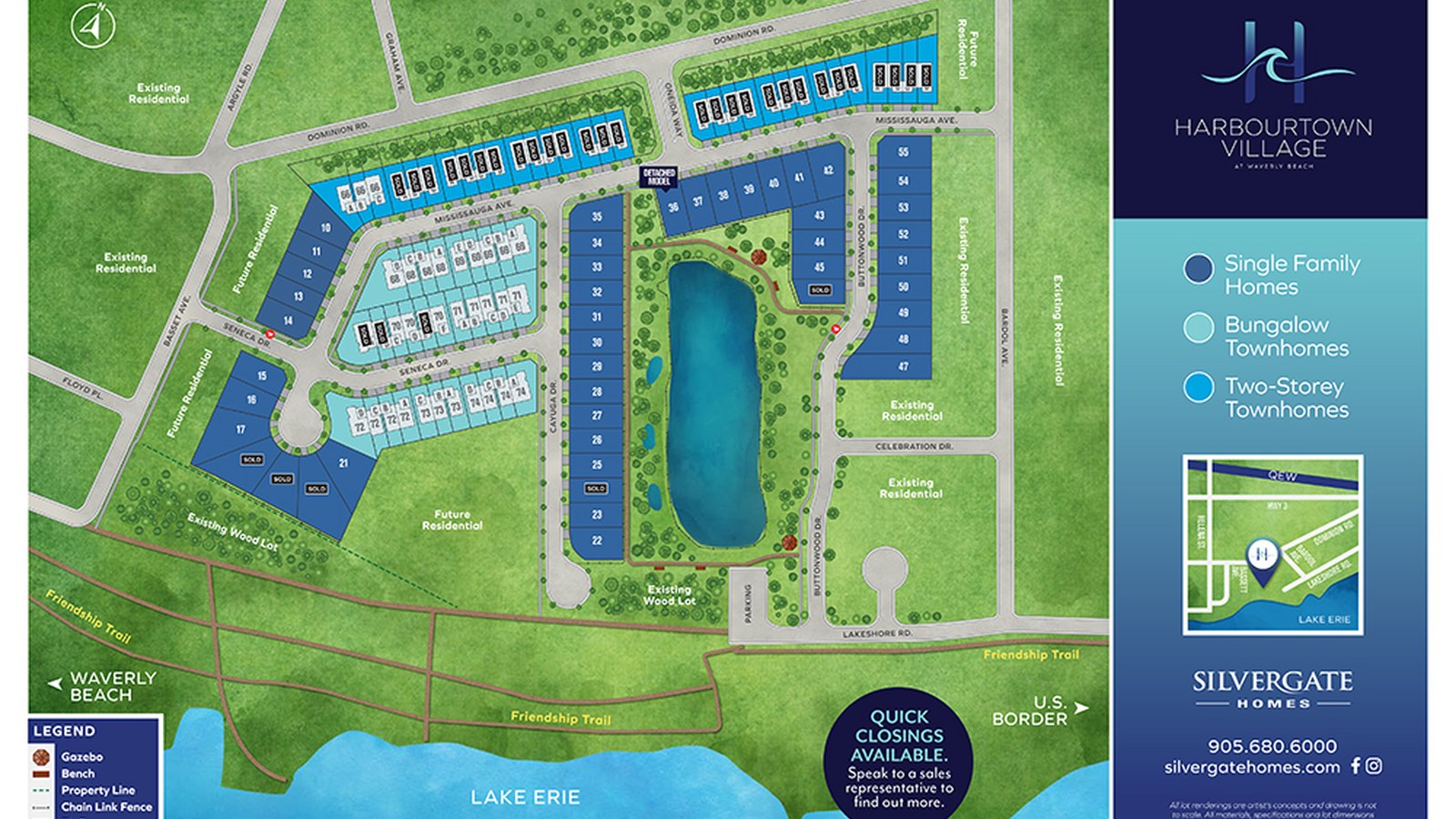 Site plan for Harbourtown Village in Fort Erie, Ontario