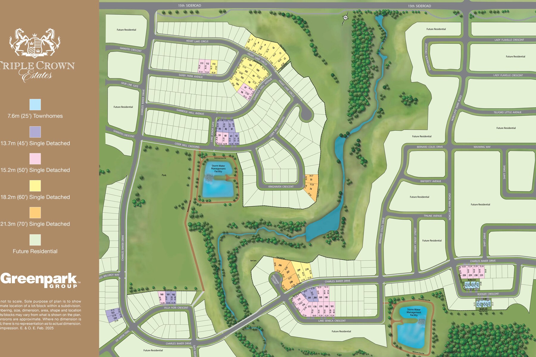 Site plan for Triple Crown Estates in King City, ON