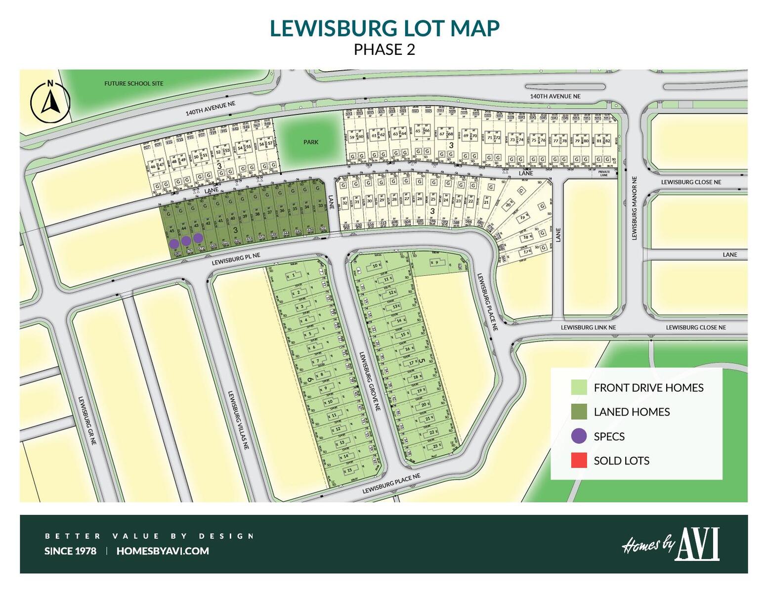 Site plan for Lewisburg (HBA) in Calgary, AB