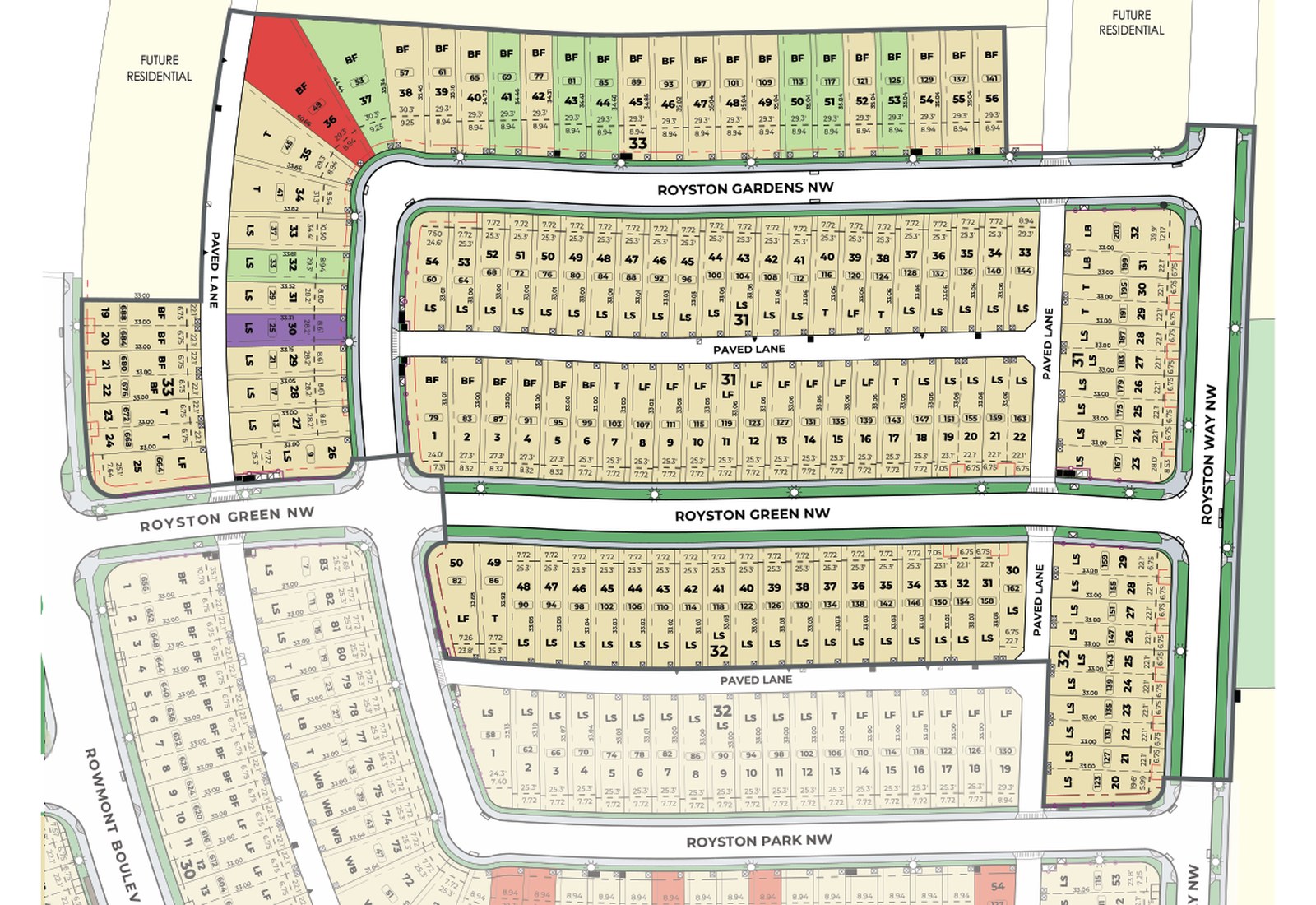 Site plan for Rockland Park (HBA) in Calgary, AB