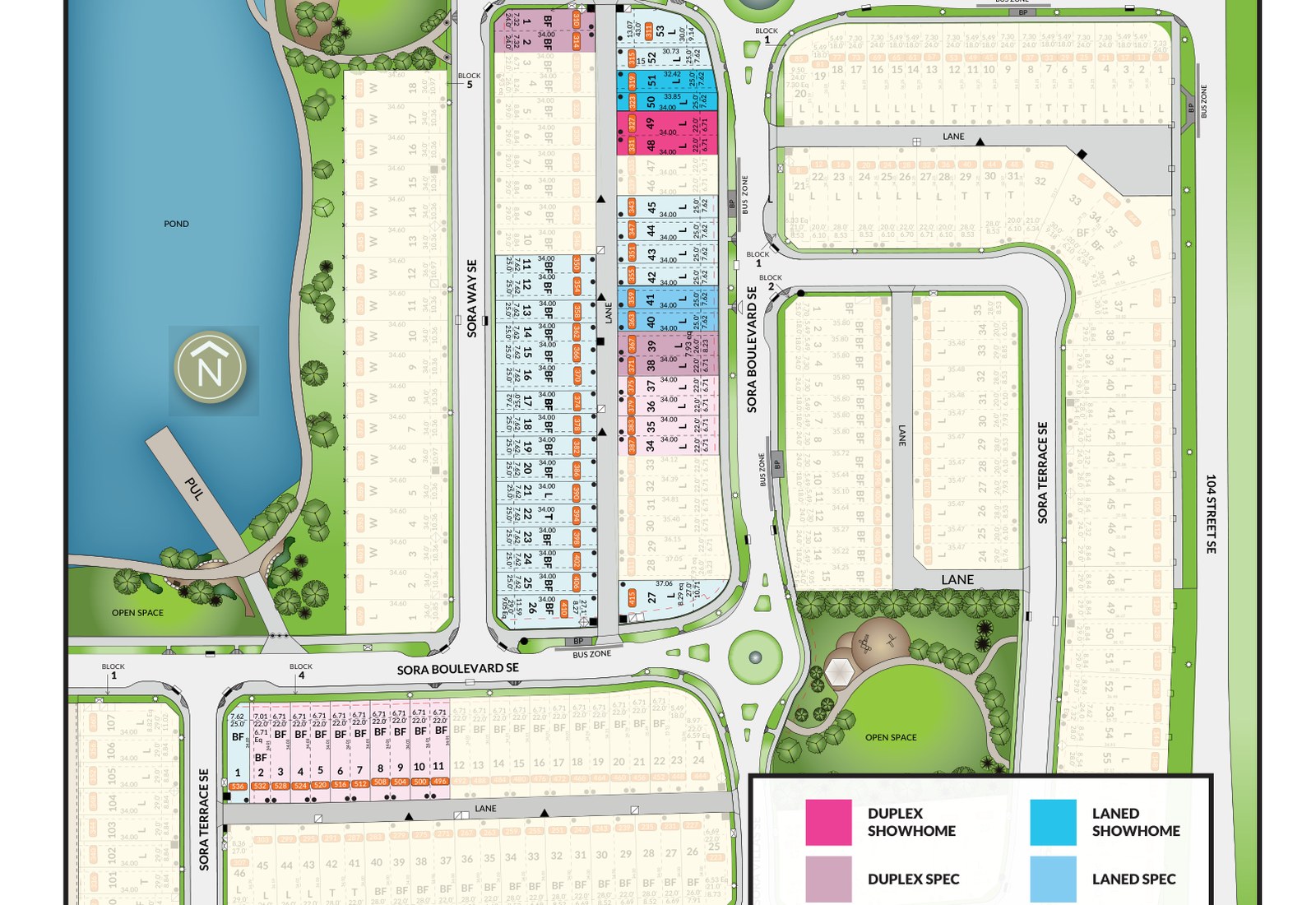 Site plan for Sora in Calgary, AB