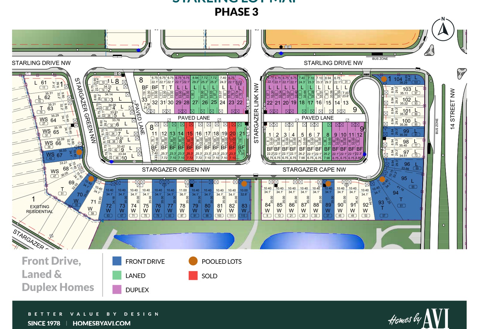 Site plan for Starling (HBA) in Calgary, AB