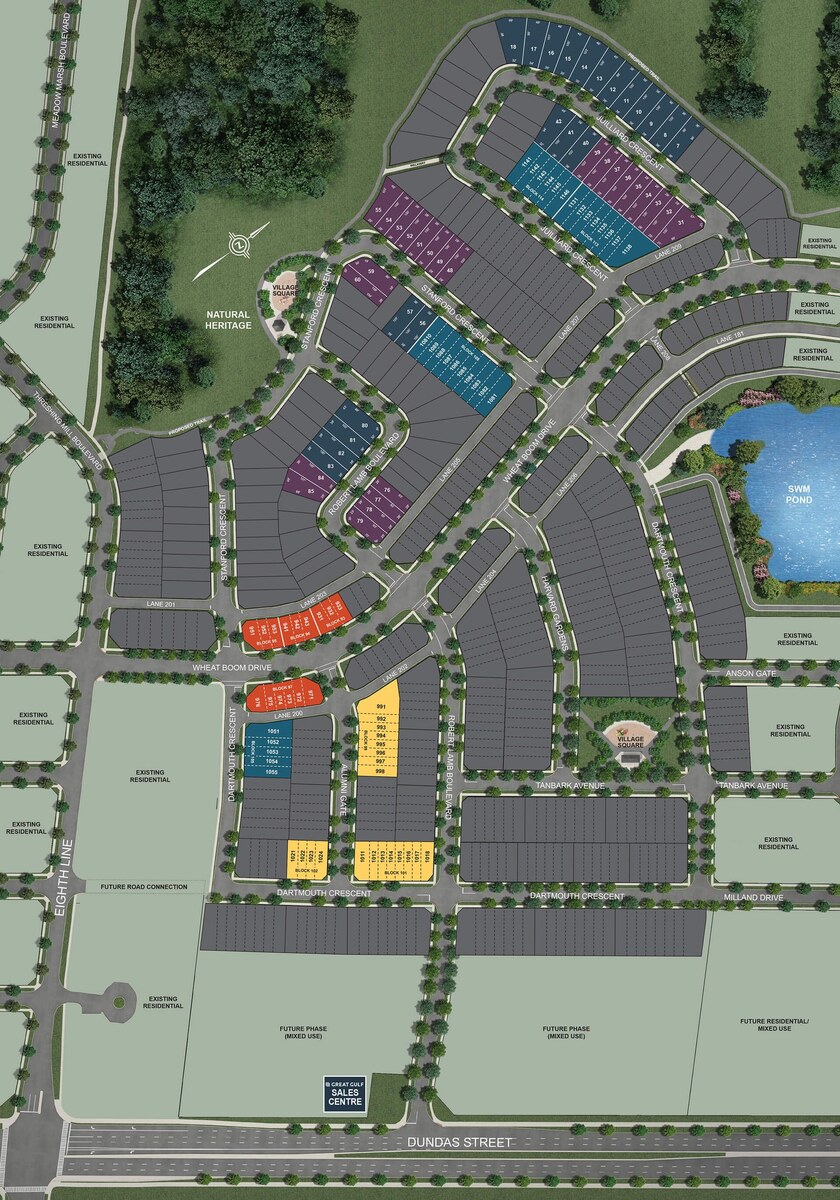 Site plan for Oakpointe in Oakville, ON