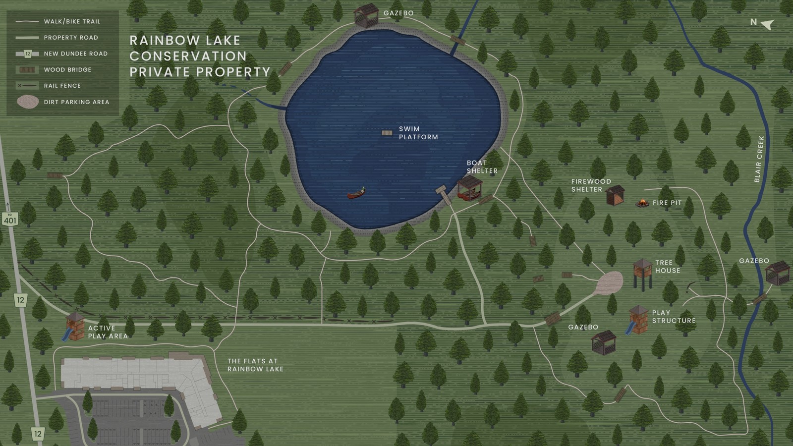 Site plan for The Flats at Rainbow Lake in Kitchener, Ontario