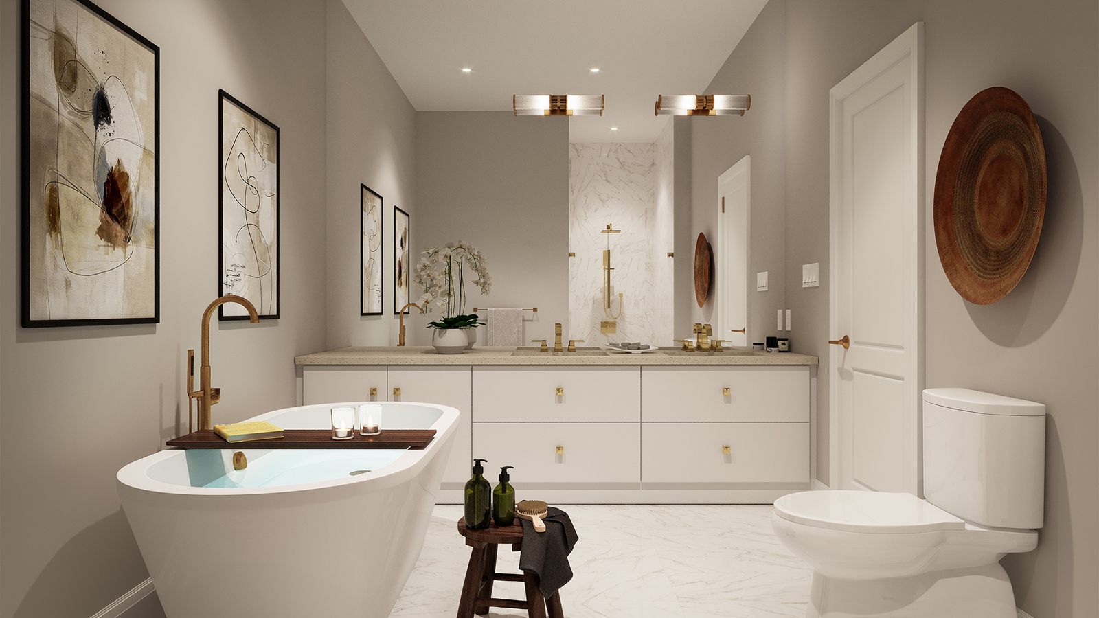 ORO at Edge Towers bathroom interior