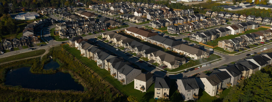 New homes at Summerfields development by Sorbara in Fergus, Ontario