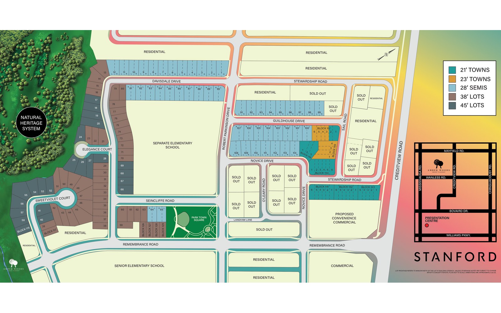 Site plan for Amber Woods in Brampton, Ontario