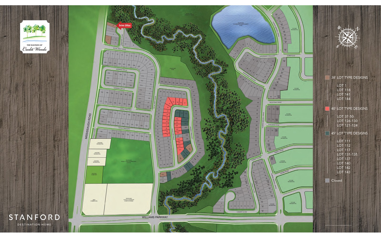 Site plan for Credit Woods in Brampton, Ontario
